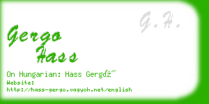 gergo hass business card